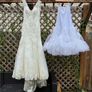 Stella York wedding dress with under skirt